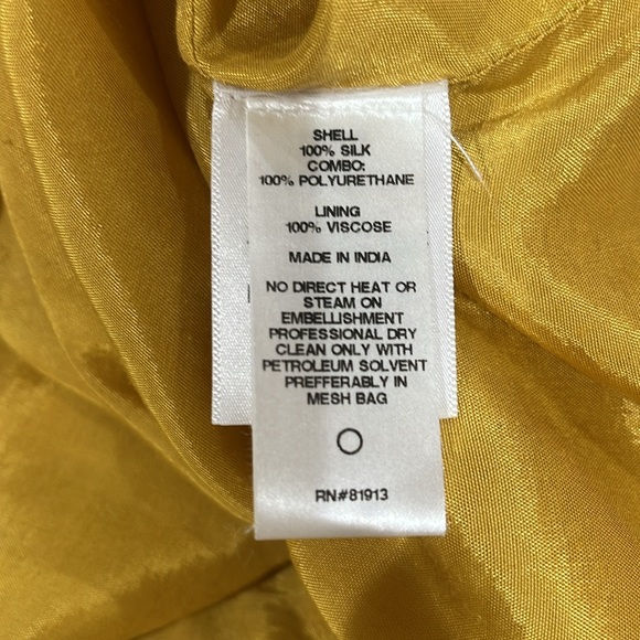 Tracy Reese Exquisite Elation Yellow 3D Floral Dress - Picture 4 of 5